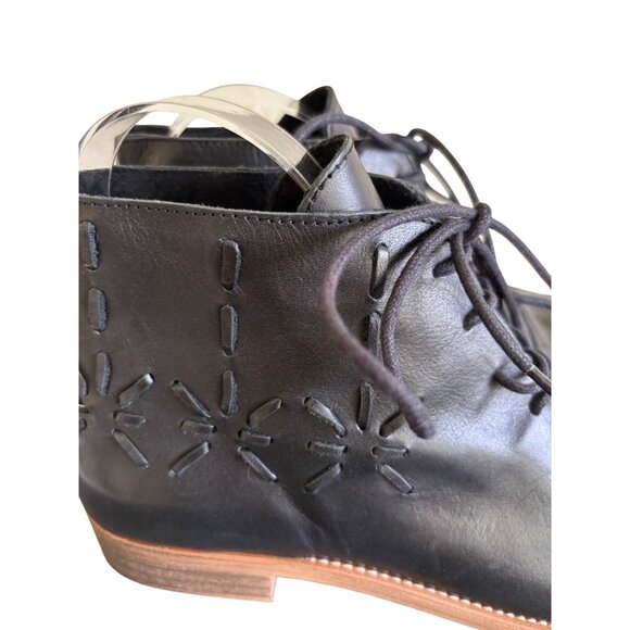 Coolway Leather Open-Toe Lace-Up Ankle Boots With Floral Cutouts Womens - Picture 10 of 14